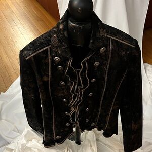 Ell Jay Elegant Black and Brown Blazer